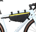 Rhinowalk BHD0018 Bike Frame Triangle Bag 2.9L, Waterproof Storage Bag with YKK Zippers, Cable Port & Pump Holder, Fits Hydration Pack- Black+Yellow