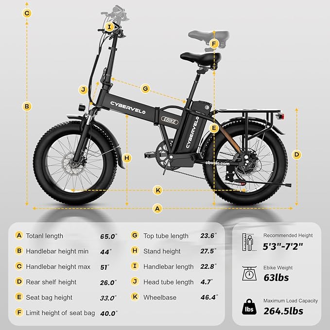 1000W Folding Electric Bike, 48V 20.8AH Large Removable Battery E-Bike, 30+MPH, 80 Miles Max Range, 20" Fat Tire Electric Bike for Adults, Adult Electric Bicycles for Commute