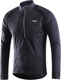 ARSUXEO Men's Half Zipper Cycling Jerseys Long Sleeves Mountain Bike Shirts 6031