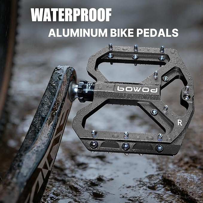 Bike Pedals 9/16" Lightweight Non-Slip Bicycle Platform Pedals - Fits Most Adult Bikes & Mountain Bikes &MTB, Road Bikes and Slip-Resistant Design