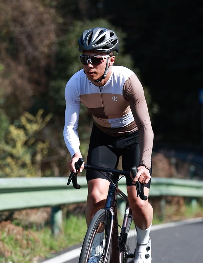 INBIKE Cycling Jersey Long Sleeve Breathable and Quick Dry with 3 Rear Pockets Biking Shirt for Men and Women