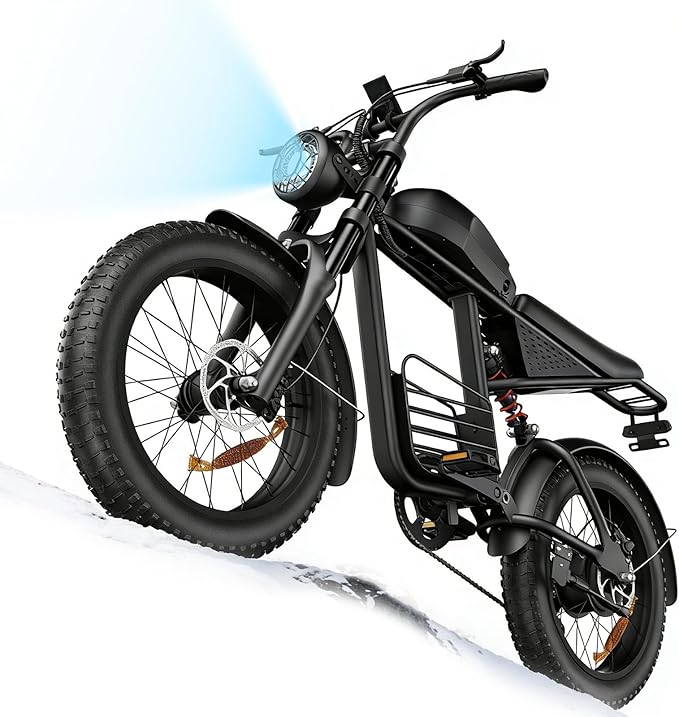 Electric Bike for Adults, 1000W/1500W/3000W Dirt Bike, 30/34/37MPH, 48V 15 Ah/18.9Ah/25Ah e Bike, 40/47/100 Miles Electric Motorcycle, 20" Fat Tire Off-Road Bike, All Terrain Electric Bike