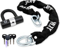 AKM Anti-Theft Bike Lock 3foot/90cm Long Heavy Duty Chain Lock Durable 10mm Thick Chains with 4 Keys Security 16mm U Lock for Bicycle,Scooter,Moped,Motorcycle,Gates