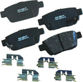 Bendix Premium SBC1103 Ceramic Rear Brake Pads for Acura TL 2014-2009, Honda Ridgeline 2014-2006