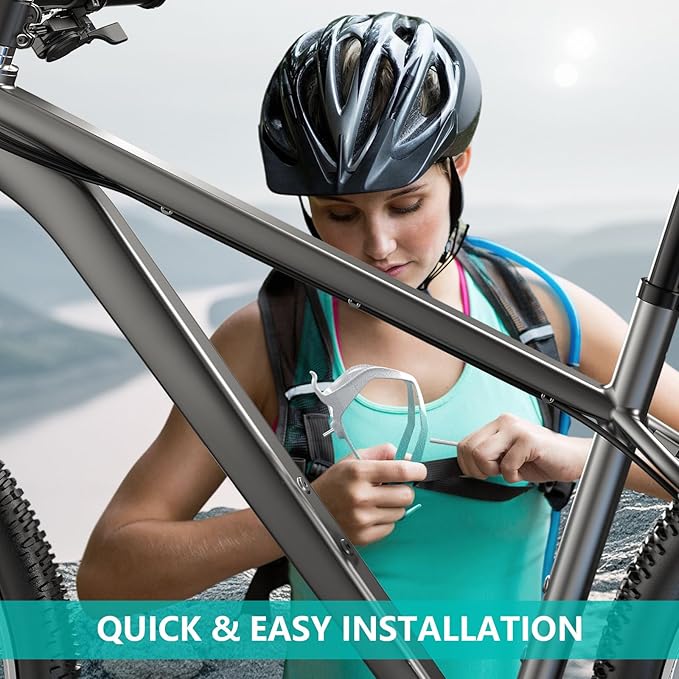 Bike Water Bottle Holder Bicycle Cage for Mountain Road MTB Gravel Adult Bikes Cycling Universal Carrier Rack 1 Pack Aluminum Alloy Ultralight Kettle Drink Accessories Greenish Cyan