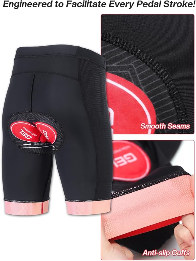 ARSUXEO 4D Padded Bike Shorts for Men Cycling Shorts with Phone Pockets Bicycle Biking Shorts
