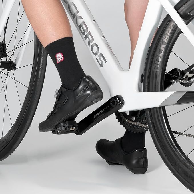 ROCKBROS Aerodynamic Cycling Socks with Wear-resistant Heel, VNS Halloween Series Breathable Athletic Crew Socks, 2 & 3-Pack
