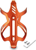 Corki Cycles Heavy Duty Bike Water Bottle Holder, Lightweight Aluminum Cage Shockproof Design for Road Mountain Gravel Bikes, Holds 18-30 oz, 1-Pack Orange