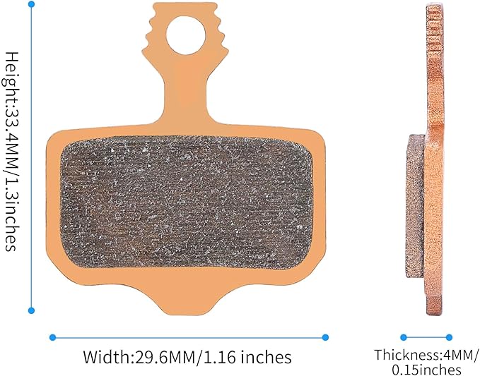 2 Pairs Sintered Metal Ebike Bike Brake Pads,Compatible with Sram Brake Pads Avid Elixir E1 E3 E5 E7 E9 ER CR XO XX DB1 DB3 DB5, Scooter MTB Disc Brake Pads Compatible with Nutt Brake Pads with Tools