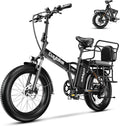 1000W Folding Electric Bike,48V 20AH Removable Battery E Bike,30+MPH,80 Miles Max Range Electric Bike for Adults,20" Fat Tire Foldable ebike,Adult Electric Bicycle for Commute Beach Snow