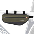 ROCKBROS Bike Frame Bag Bike Handlebar Bag Bike Bag with Large Opening Zippers, Bike Pounch For Mountain Road Bike, Quick Release 1.5L, olive drab, 30120079001-YXUS