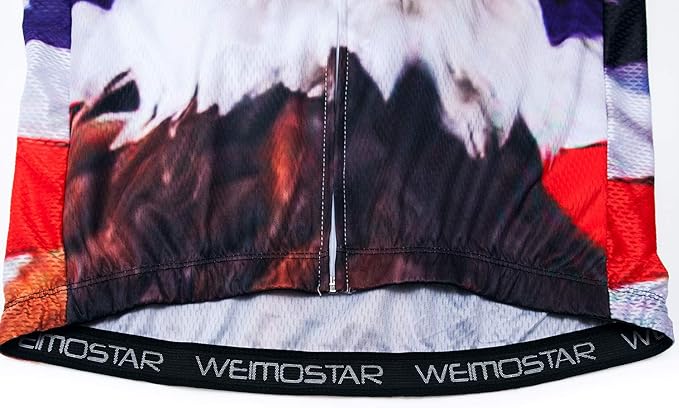 Weimostar Men's Cycling Jersey Short Sleeve Bike Clothing Multicolored Diamond