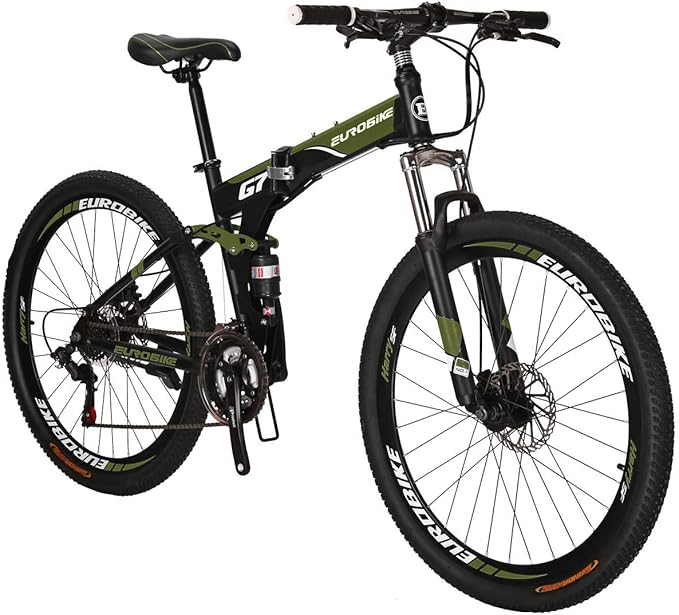 EUROBIKE Folding Bike, Folding Mountain Bike,Adult Bike,TSM G4/G7 Bicycle, 26/27.5Inch,Dual Disc Brake Bike | Bicycle, Dual Disc Brake Bike