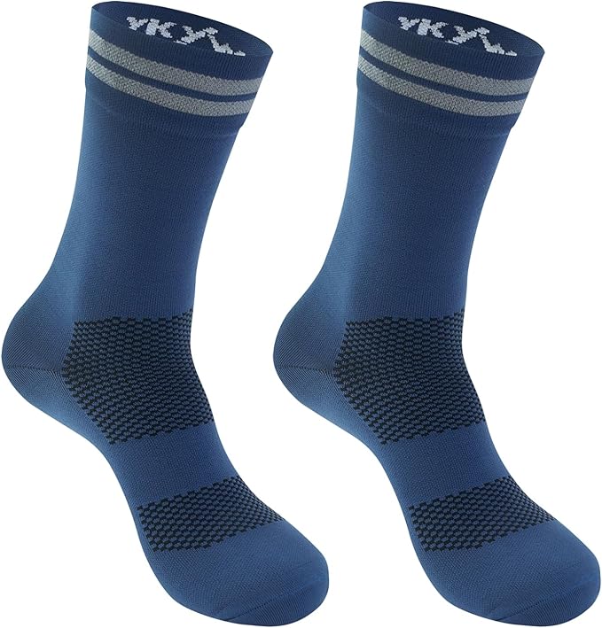 YKYWBIKE Cycling Socks for Men Women-Athletic Crew Bike Socks,Compression Biking Socks for Men Cycling,MTB Riding Socks