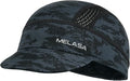 MELASA Cycling Cap, Cooling Skull Cap Helmet Liner with Sun Visor, Sun Protection Running Bike Cap for Men Women Under Helmet