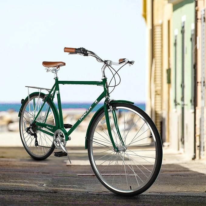 Tracer Osaka Hybrid Bikes for Women/Men,Steel Frame, 7-Speed/Inter-3 Speed, 700c Wheels,City Bike,Comfort Bike,Commuter Bike,Womens Bike Multiple Color