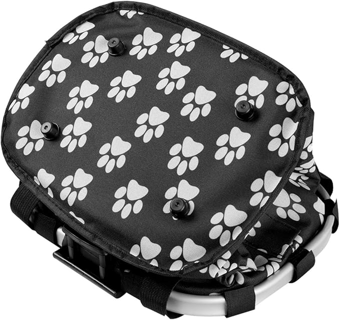 Lixada Bike Basket, Small Pet Cat Dog Carrier Bicycle Handlebar Front Basket Folding Detachable Removable Easy Install Quick Released Picnic Shopping Bag, Max. Bearing: 11lbs