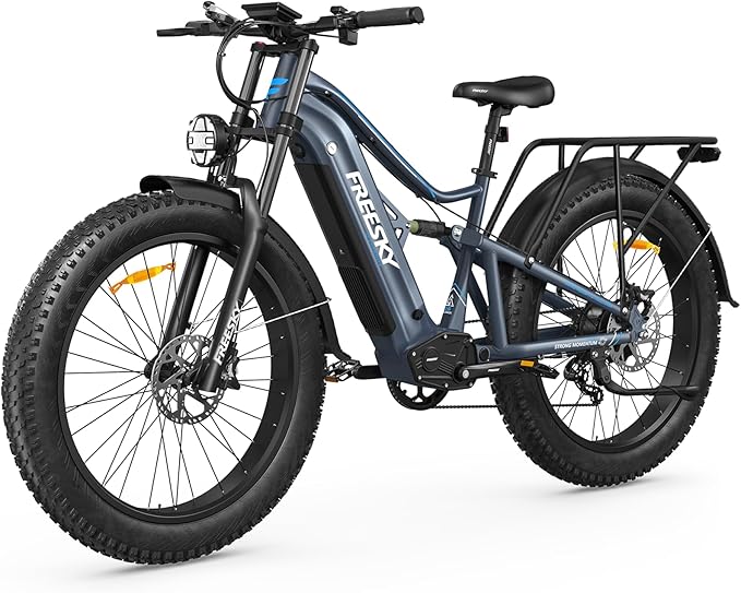 FREESKY 3500W BAFANG Motor Electric Bike for Adults, 48V 30Ah Samsung Cells Battery Ebike 120 Miles, 38+MPH, 26" Fat Tire Dirt All-Terrain Mountain E Bike, Full Suspension, UL 2849 Certified by TÜV