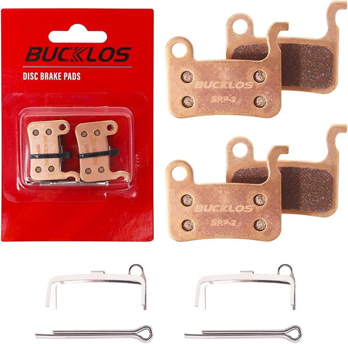 BUCKLOS Bike Disc Brake Pads - Bicycle Disk Brake Pads for Zoom/Shimano Deore XT XTR LX SLX Hone Alfine Saint for Ebike/Mountain Bike/Electric Bike/Road/Scooter