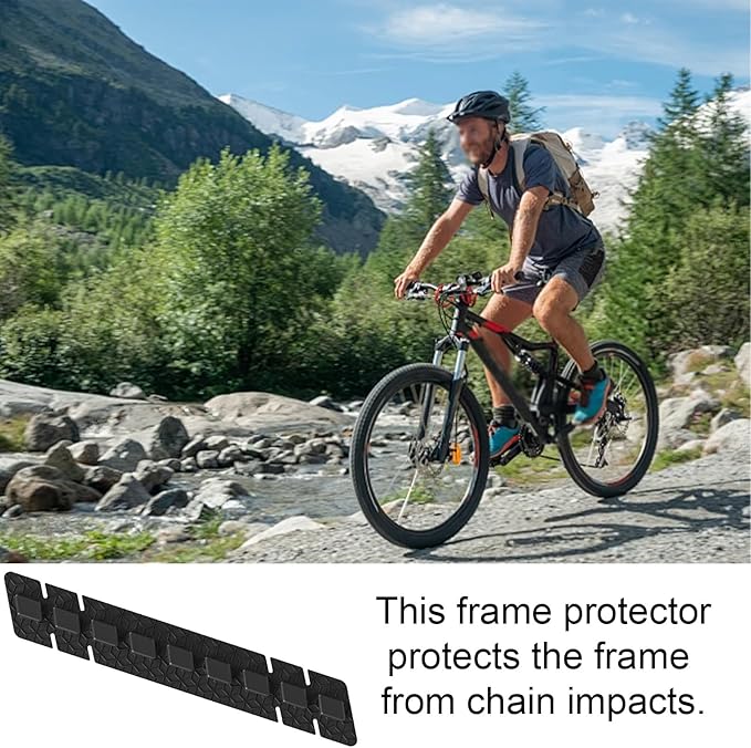 Eagles Mountain Bike Chainstay Protector, MTB Silicone Chain Stay Frame Guard, Road Bicycle Chain Pad for Most Bicycle Protect Your Bike Frame from Scratch by Chain(1 PCS, E214)