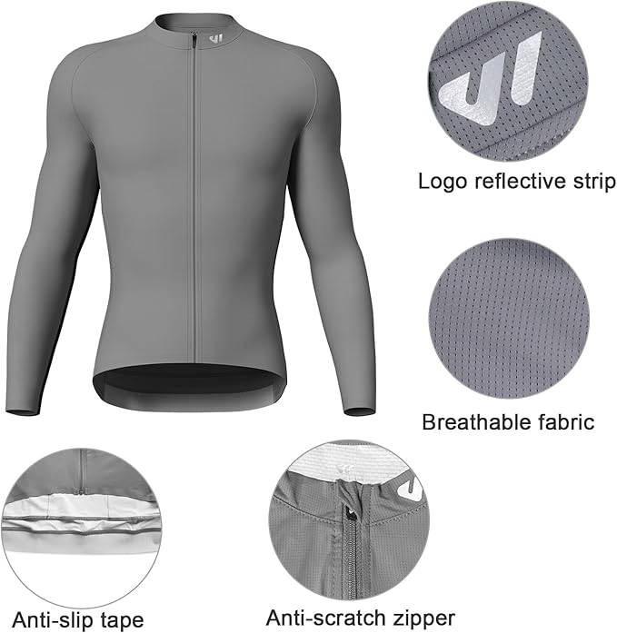Lo.gas Cycling Jersey Men Short Sleeve, Road Bike Jerseys Full Zipper with Pockets, Bicycle Clothing Breathable Quick Dry