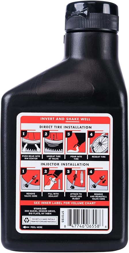 Stan's NoTubes Tire Sealant, Long Lasting Flat Prevention, Ultra Fast Sealing, up to 1/4" punctures, Proactive Tire Repair, for Mountain, Road, Gravel, Cyclocross, and Commuter Bikes