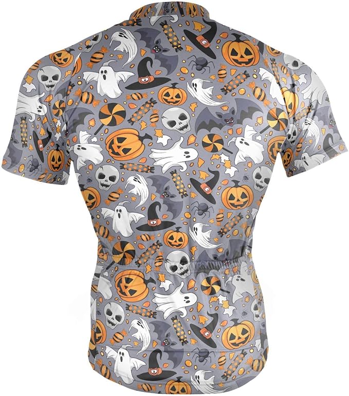 Men's Cycling Bike Jersey Short Sleeve Moisture Wicking, Breathable, Quick Dry Biking Shirt with 3 Rear Pockets