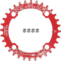 FOMTOR 104 BCD Chainring (30-52T) 7-12 Speed Compatible CNC 7075 Aluminum Narrow Wide Tooth Round Oval Chainrings for MTB/Road Bike Ebike Chainwheel Black/Red