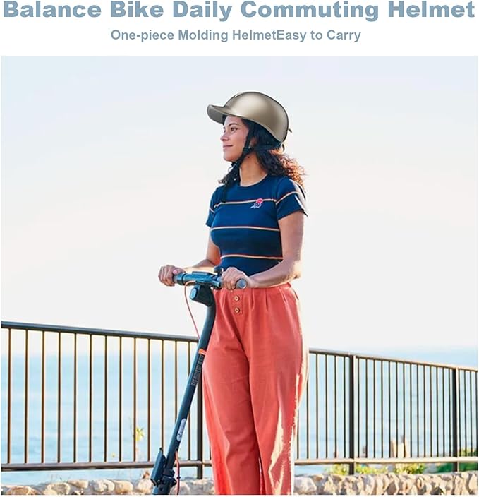 Shinmax Bike Helmet - Lightweight Adjustable Baseball Cap Style Cycling Helmet with Long Visor, Reflective Strip, for Urban Commuter, Mountain & Road Biking