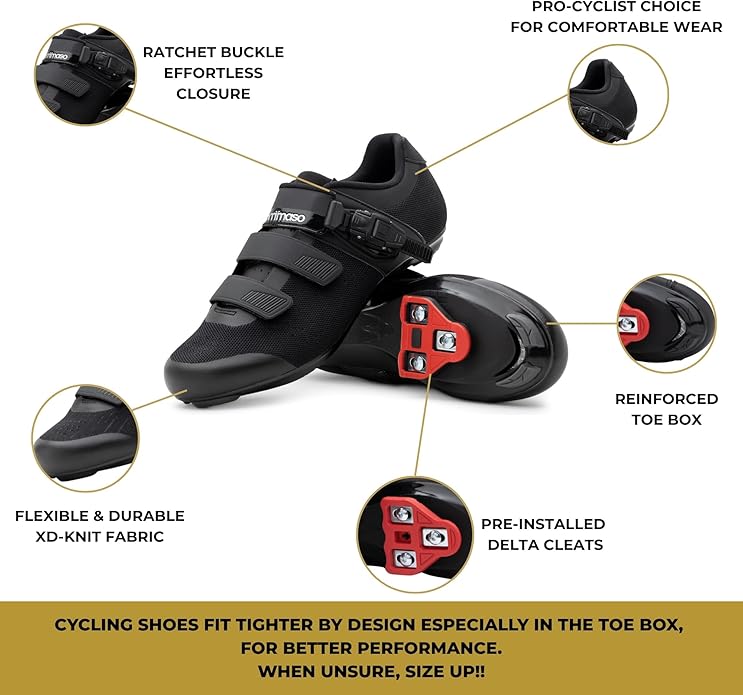 Tommaso Strada Mens SPD & Peloton Shoes—Ready-to-Ride with Peloton Delta Cleat or SPD Cleats for Indoor Bikes—Explore Vareity Cycling Shoes & Bike Accessories.