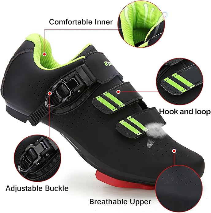 Mens Womens Cycling Shoes Compatible with Pelaton Bike Shoes Road Bike Shoes Riding Bicycle Pre-Installed with Delta Cleats Clip Indoor Outdoor Pedal