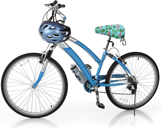 Adjustable Exercise Bike Seat Cover, Soft Cushion Indoor Outdoor Dust Resistant Protection