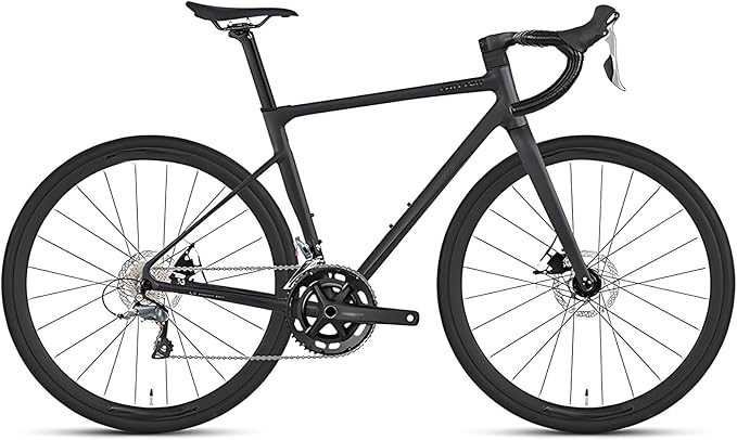 700C Road Bike Frameset 41cm 45cm 48cm 51cm 54cm Aluminum Alloy Disc Brake Frame with Carbon Fibre Fork Thru Axle F12x100mm R12x142mm Internal Routing BSA BB68mm
