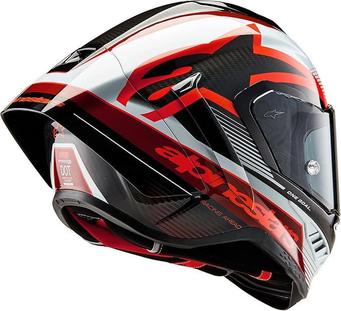 Alpinestars Supertech R10 Team Helmet, Carbon Fiber, Aerodynamic Full-Face Design, Ventilation & Safety, DOT & ECE Certified for Street & Track Riders