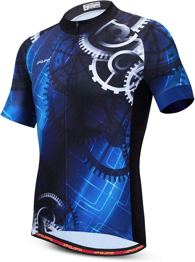 JPOJPO Men's Cycling Jersey Bike Shirt Short Sleeve MTB Summer Clothing Bicycle Tops Jacket S-3XL