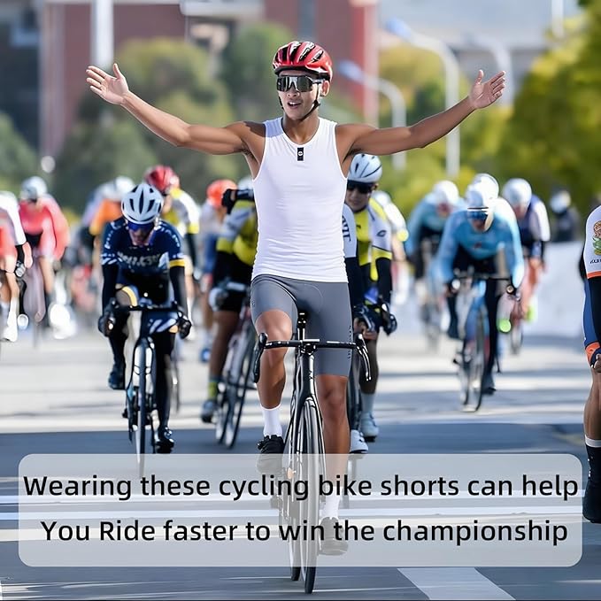 YKYWBIKE Cycling Pants for Men - Elastic Interface Padded Compression Pants Bicycle Pants Cycling Tights Leggings Bike Shorts
