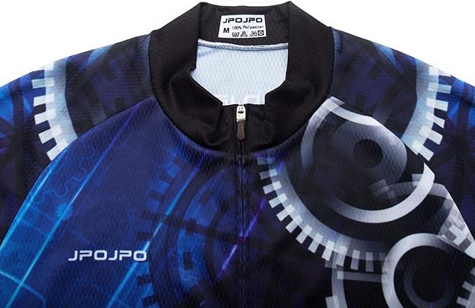 JPOJPO Men's Cycling Jersey Bike Shirt Short Sleeve MTB Summer Clothing Bicycle Tops Jacket S-3XL