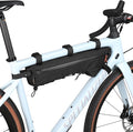 Rhinowalk BHD0017 Bike Frame Triangle Bag 2.4L, Waterproof Tool Storage Bag with YKK Zippers, Pump Holder & Cable Port Slim Fit – Black