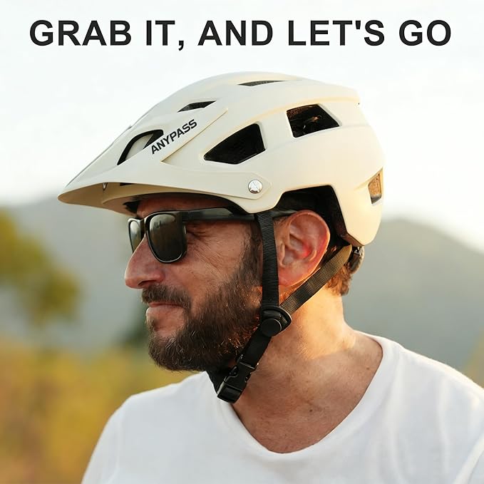 Mountain Bike Helmet Adult Men Women - Ultra Comfort, Super Lightweight Bicycle Helmets, MTB Cycling Gear Biking Accessories with Adjustable Fit & Removable Sun Visor
