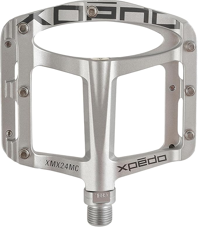 Xpedo Spry Flat Bicycling Pedals | Magnesium Body, 11mm Low-Profile, 106x100mm Platform, 28 Steel Replaceable Pins | MTB Trail/Enduro