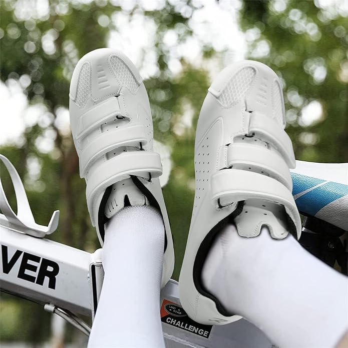 Men's Cycling Shoes – 2 & 3 Bolt Look Delta Cleat Spin Bike Shoes - Compatible with SPD Clips – Perfect for Indoor & Outdoor Road Cycling