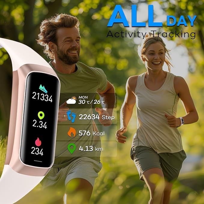 Fitness Activity Tracker for Men Women,Smart Watch with Blood Pressure Monitor Heart Rate Sleep Monitor IP67 Waterproof Pedometer Step Counter Calorie Tracker Health Watch for Android iOS Phones