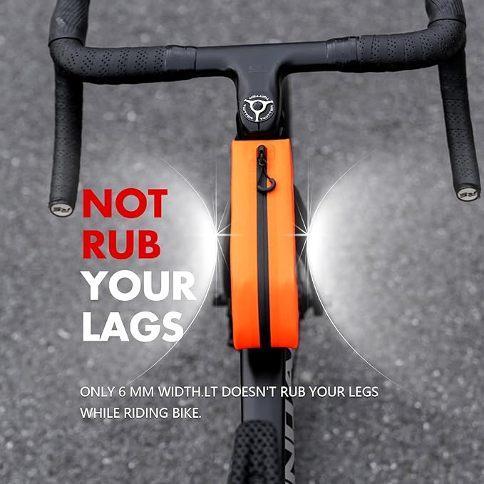 Waterproof Bike Top Tube Bag - TPU Bolt-On & Strap Mount Frame Pack, Lightweight Aerodynamic Cycling Storage for Mountain/Road/Gravel