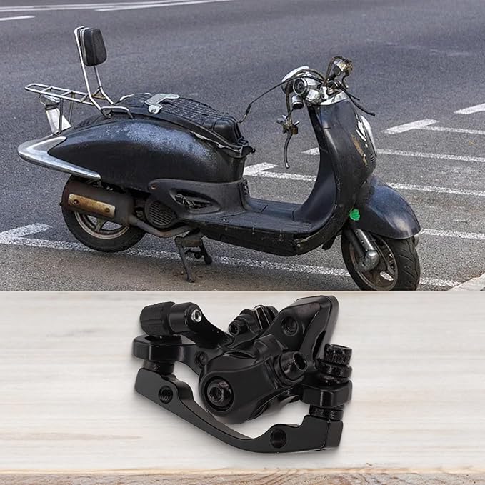 Bike Disc Brake Kit, Mechanical Disc Brakes Aluminum Alloy Caliper Mechanical Disc Brake Caliper Set Front And Rear For Electric Bike Mountain Bike Road Bike Folding Bike (rear brake)