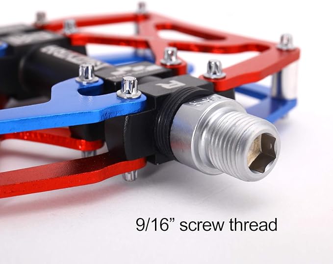 MZYRH Mountain Bike Pedals, Ultra Strong Colorful CNC Machined 9/16" Cycling Sealed 3 Bearing Pedals