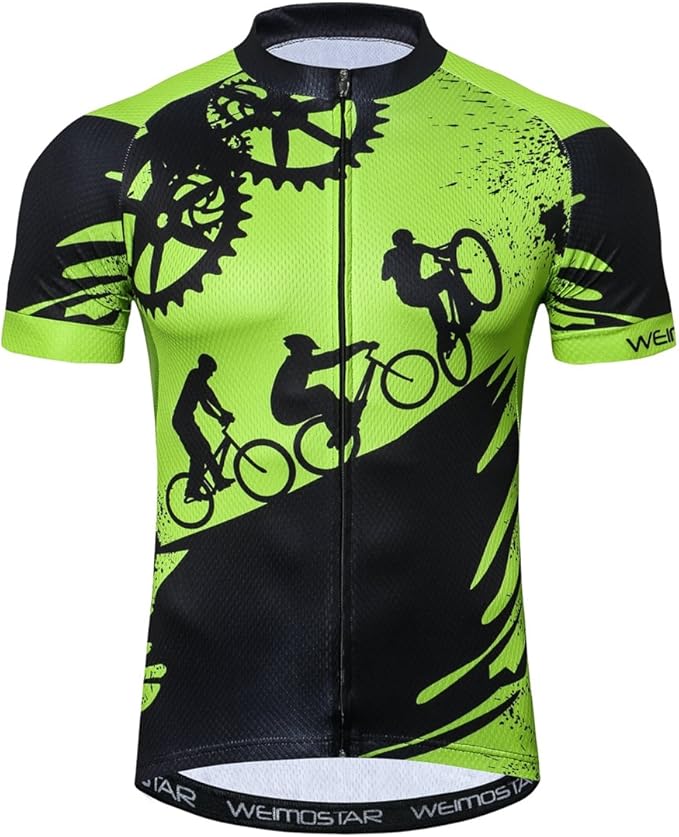 Sportswear Cycling Jerseys Short Sleeve Bike Clothing Bike top Men MTB Jersey Breathable Summer Black