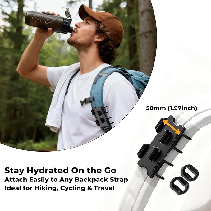 OsmaR Magnetic Bicycle Water Bottle 15oz (450ml) – Dual-Lock Quick-Release Squeeze Bottle with Push-Button Mechanical Lock, Bike & Backpack Mount