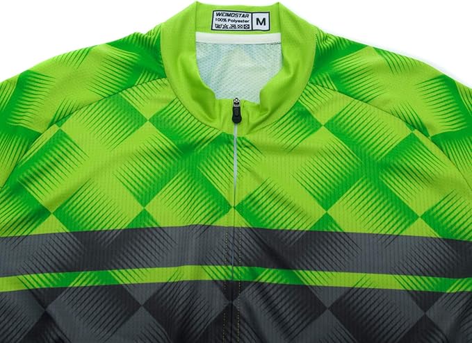 Men's Cycling Jerseys Tops Biking Shirts Short Sleeve Full Zipper Bike Clothing