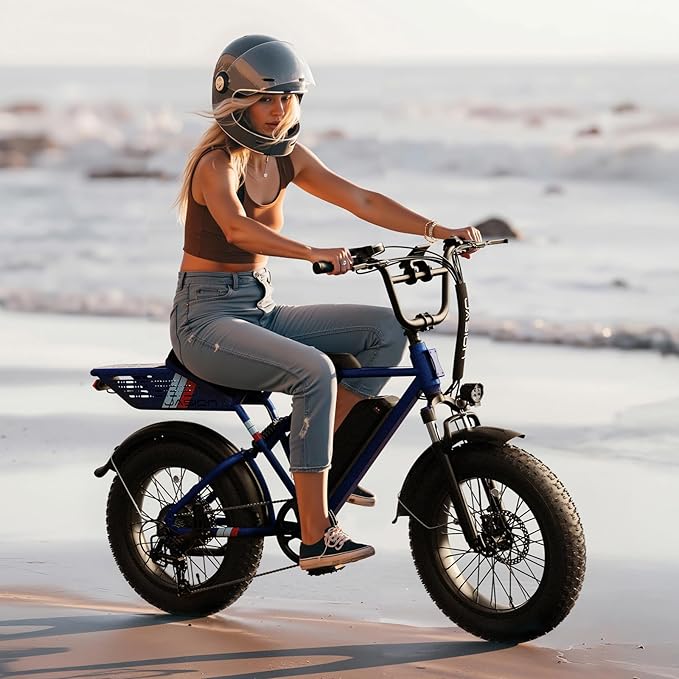 Jasion RetroVolt Electric Bike for Adults, 2000W/3000W Peak - 30/38MPH Electric Dirt Bike, 48V-52V, 13AH/20AH Battery, 70/90Miles Max Range Electric Motorcycle, 20'' X 4'' Fat Tire All-Terrain E-Bike