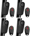 113dB Bike Alarm,Motorcycle Alarm,Burglar Vibration Motorcycle Bicycle Alarm Security System IP65 Waterproof, Suitable for Scooter Vehicle Trailer Car Door Window Electric Bike Accessories, 4PC